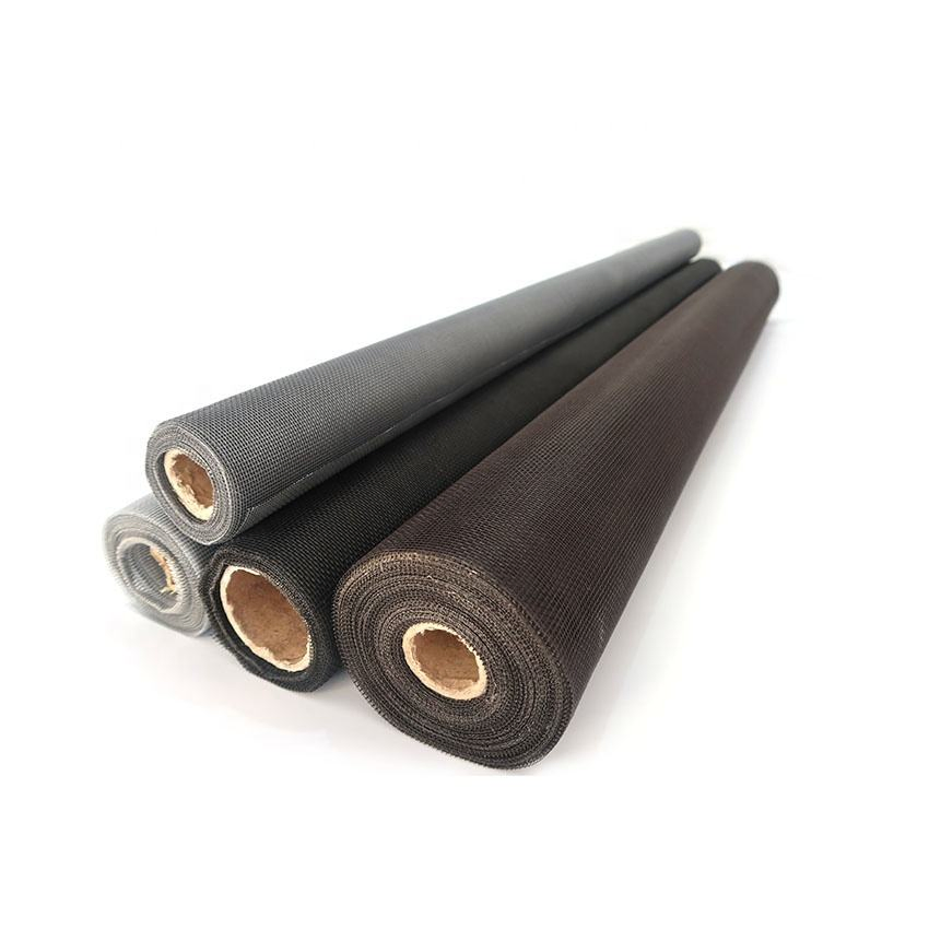 Black Coated Anti Theft SS304 316 Security Stainless Steel Wire Mesh Window Door Fly Screen