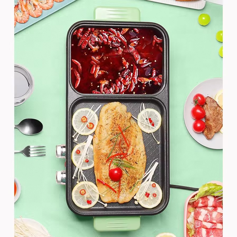 Wholesale Price Hot Pot Grill Smokeless BBQ Grill Korean Household Electric Grill