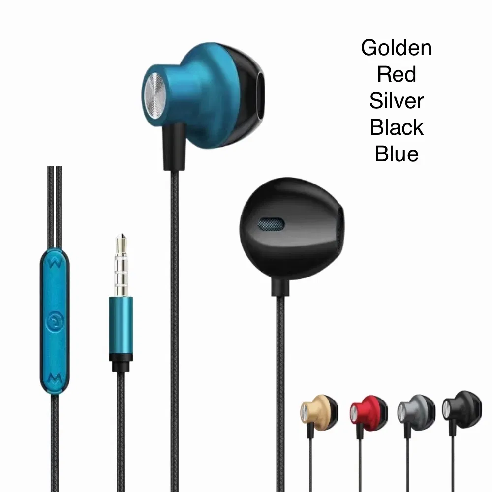 1.2m Earphones Wired 3.5mm with Mic in-Ear Stereo Headphone Earbuds Js07 A2