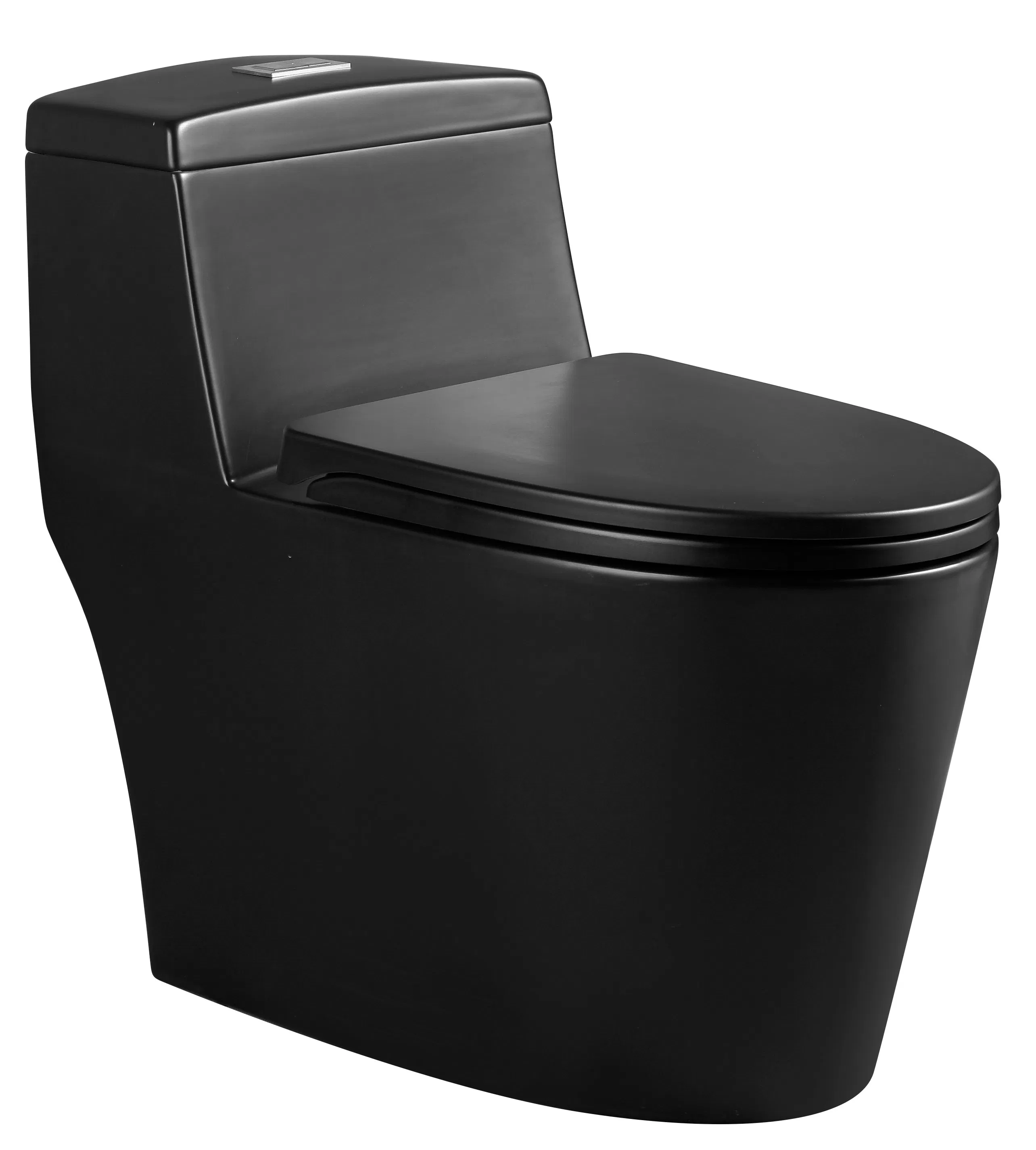 Modern Design Washdown Bathroom Sanitaryware Wc Matte Black One-Piece Toilet