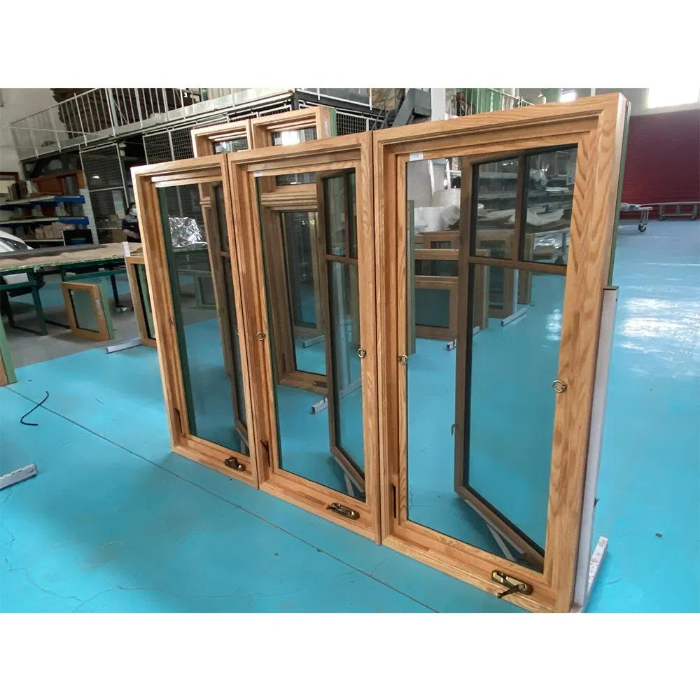 Penjoy Custom Size North American Style Wood Aluminium Opening Crank Casement Window