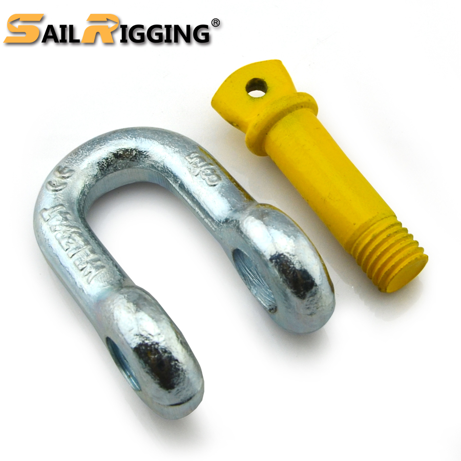 Drop Forged 1/2 Inch 2t G-210 D Shackles with Screw Pin