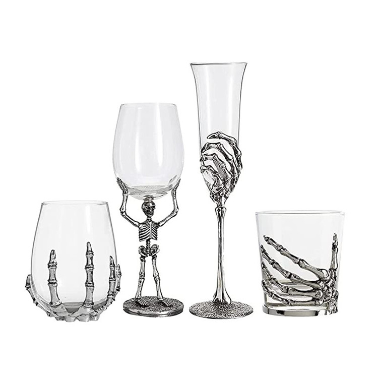 Wine Glass Halloween Skeleton Hand Wine Glass Red Wine Glasses