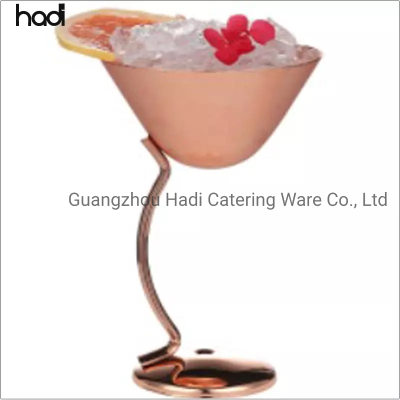 Bar Wine Glass Champagne Cocktail Drinking Cup 500ml Stainless Steel Rose Gold Copper Goblet Wine Glasses 18/8 Metal Red Wine Glass Cup