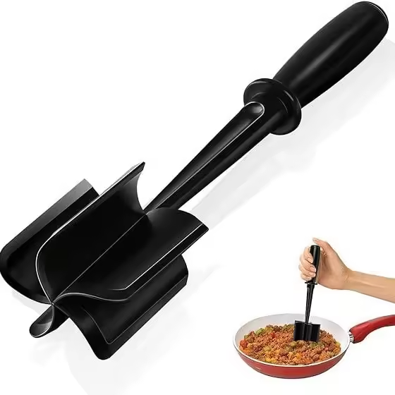 Black Kitchen Ground Meat Mashing Tool
