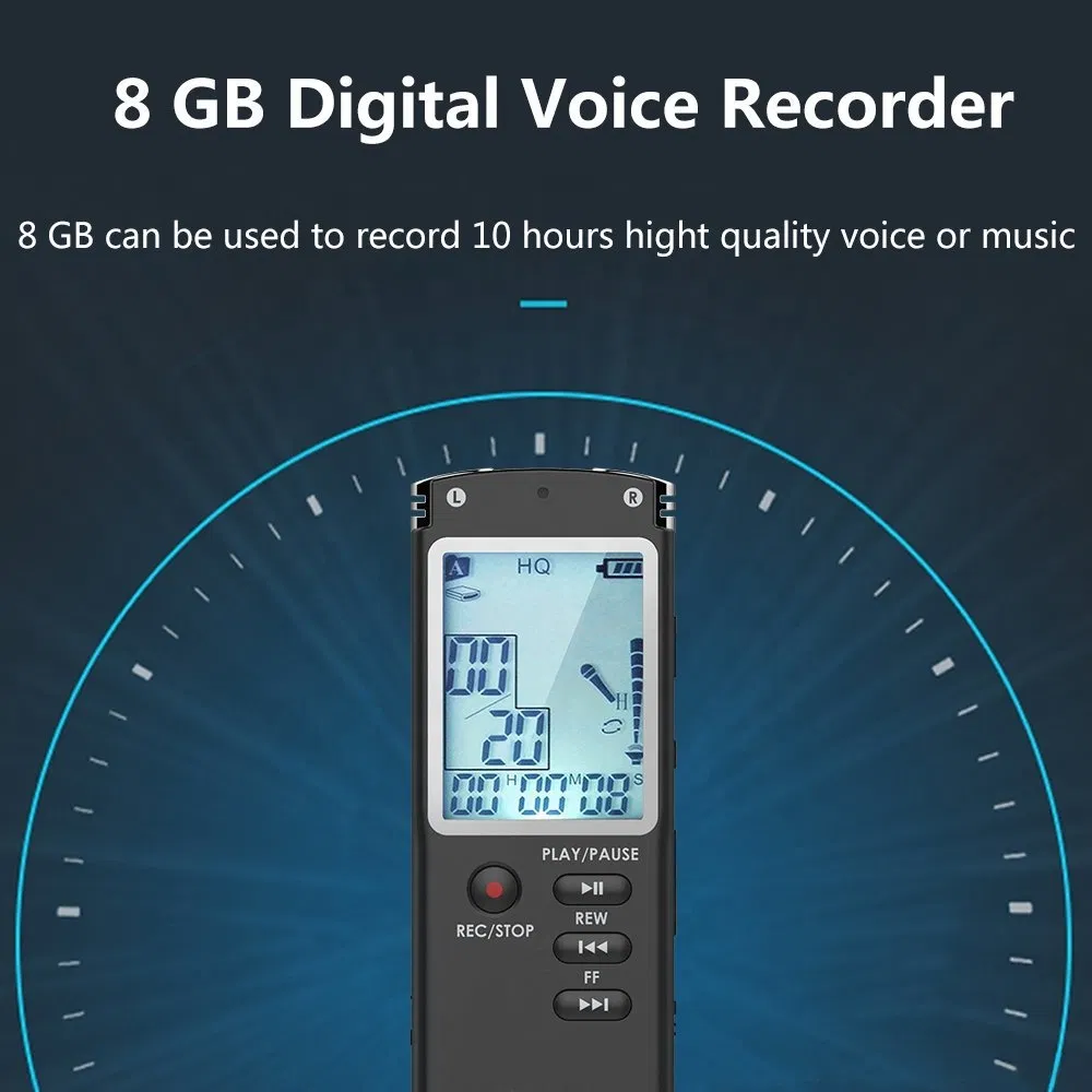 Цифровой диктофон T60 8GB с MP3-плеером и LCD дисплеем