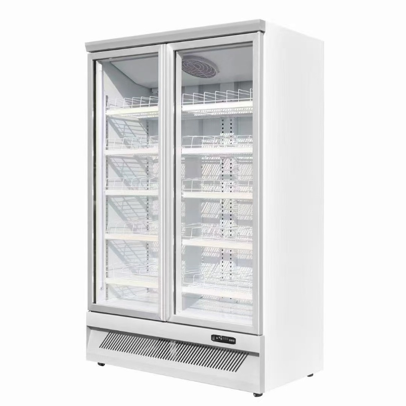 Derich Three Glass Door Upright Freezer -25℃ Degree Can Storage Icecream Freezer