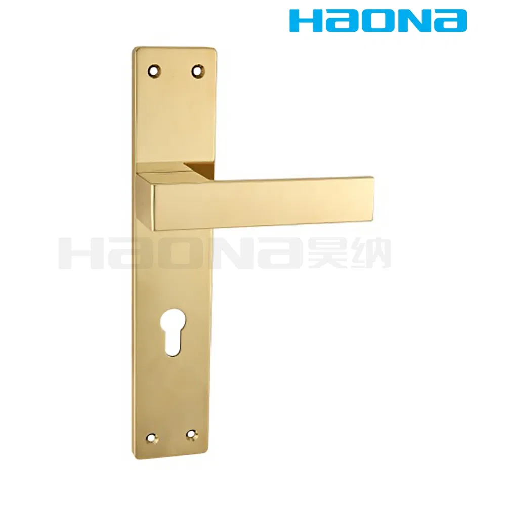 European Classis Style Luxury Plate Handle Lock for Hotel Wooden Door