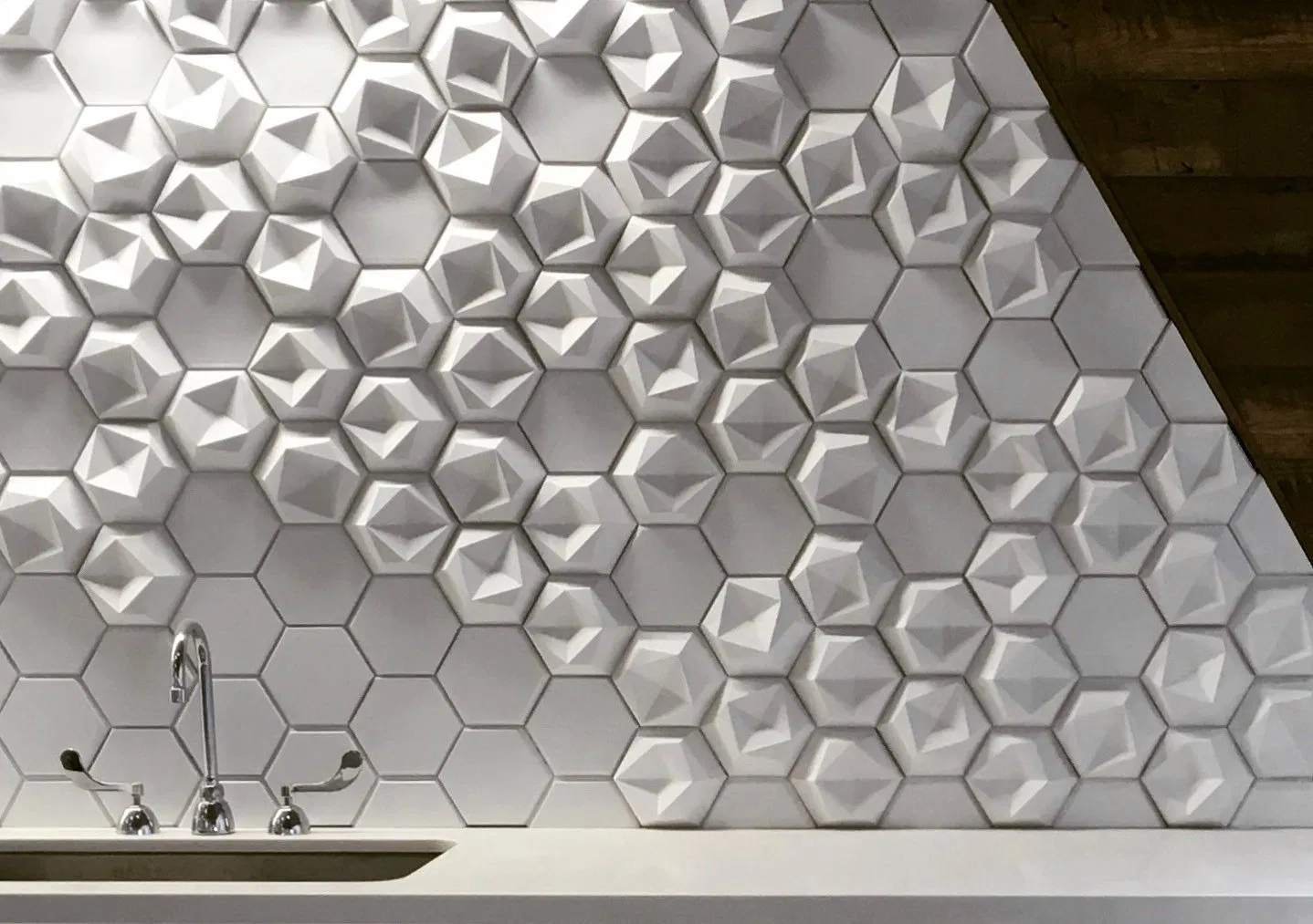 Sound-Absorbing 3D Acoustic Polyester Panel