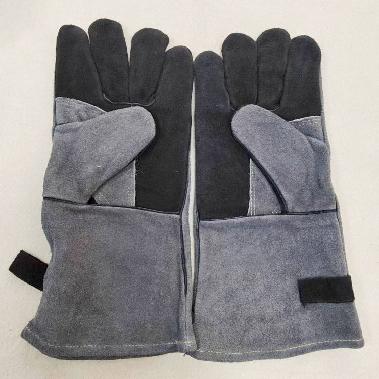 Premium Cowhide Leather BBQ Mittens for Heat Protection