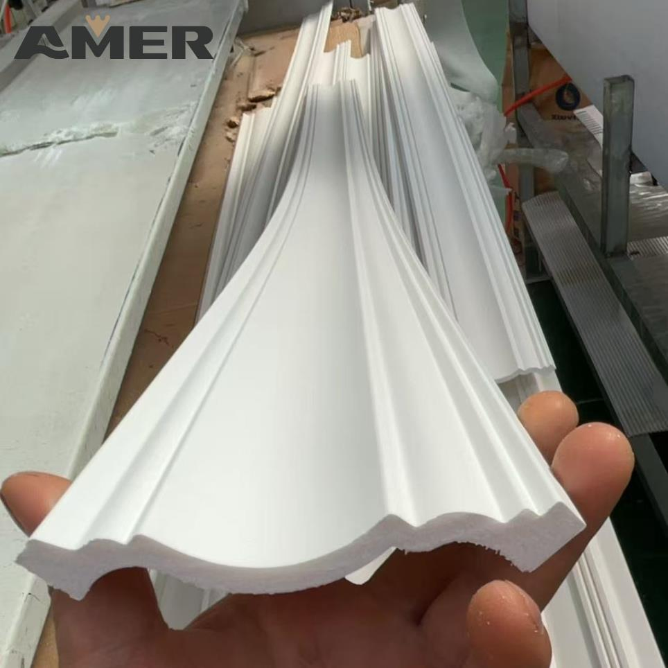 Accessories PS Skirting Board Light Waterproof Skirting PS White Bathroom PS Skirting Board