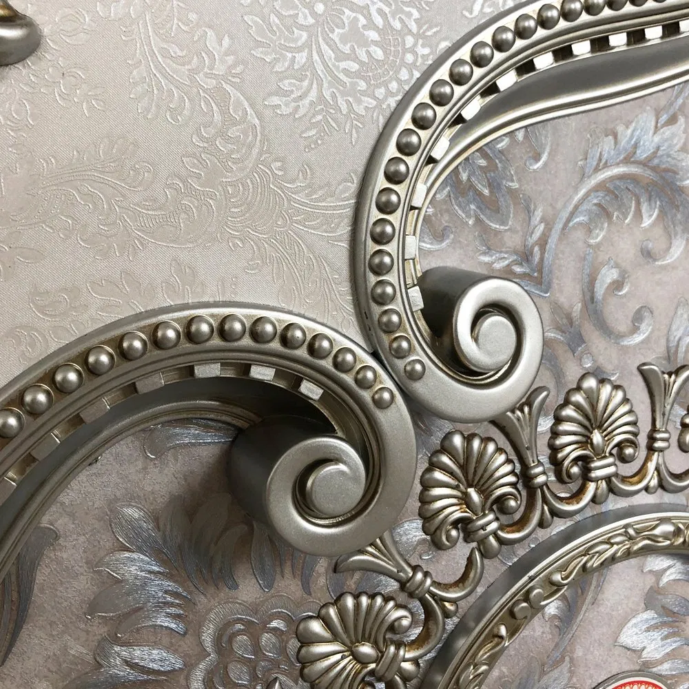 Electroplated Silver Antique Polygon Polystyrene Art Lamp Pool