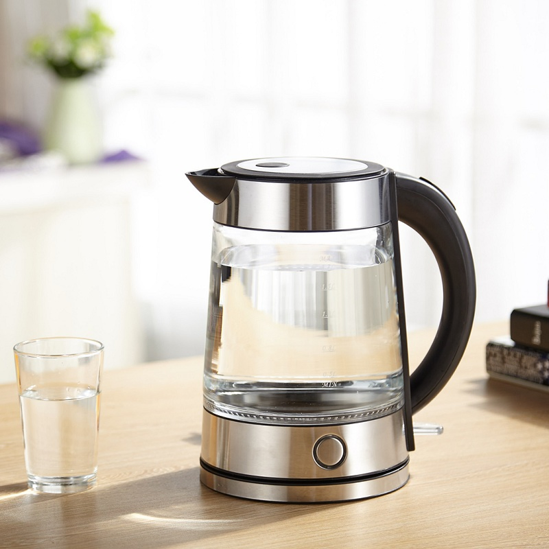 GS/CE/CB/SAA/LFGB/RoHS/ERP Certificate 1.7L Electric Glass Kettle