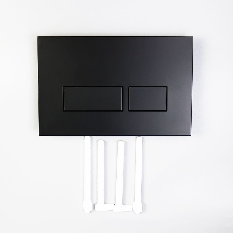 Smart bathroom black concealed plastic wall flush button panel