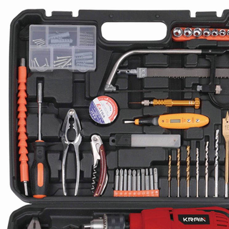Impact Drill Screwdriver Kit Tool Box Set Hand Drilling Machine Electric Power