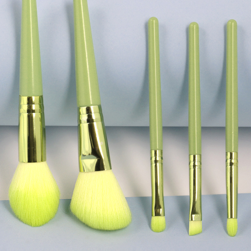 5PCS Travel Brush Set Makeup Brush with Wallet Box