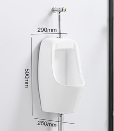 Chaozhou Ceramic Sanitary Ware White Bathroom Wc Toilet Sink Urinal P-Trap Wall Standing Urinal for Men Urinals with Hand Press Flusher