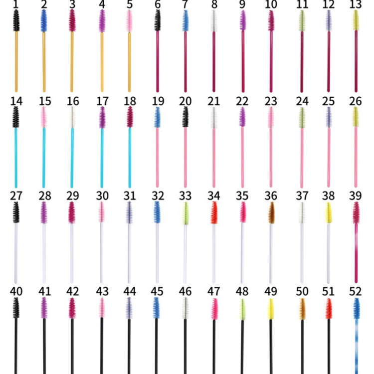 Wholesale Eyelash Brush Eyebrow Mascara Brush Eyelash Beauty Eyelash Makeup OPP Bag 50PCS Nylon