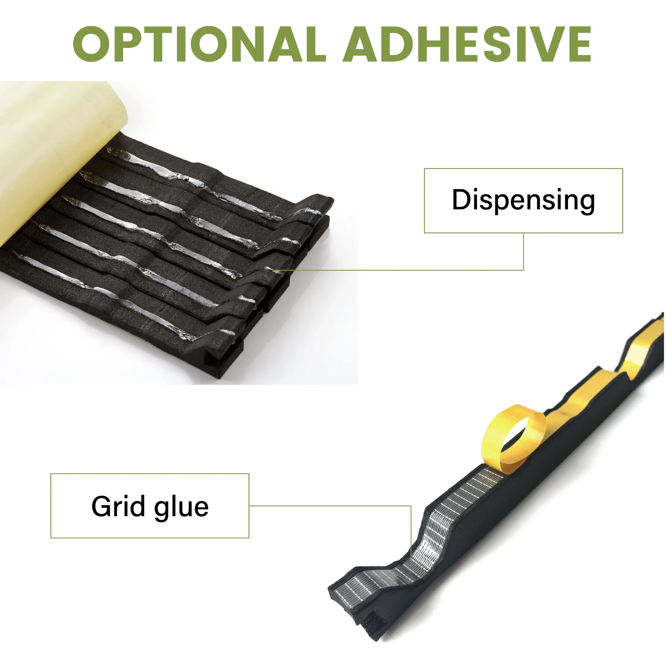 Self Adhesive Noise Reduction Corrugated Foam Ventilation Roofing Panel Foam Closure