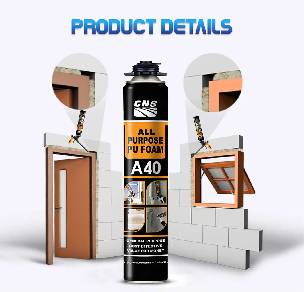 OEM Factory Waterproof Expanding PU Sealant Spray Filling Polyurethane Foam 750ml PU Foam