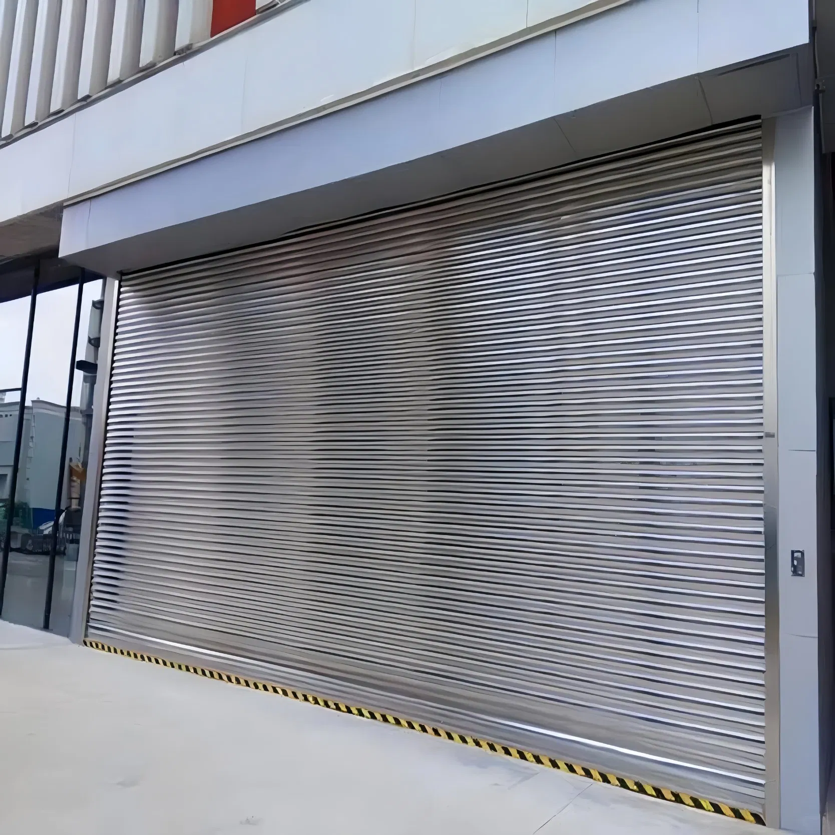 Modern Finish Fire-Rated Rolling Steel Commercial Fireproof Windproof Curtain Shutter Door for Workshop Exterior for Warehouses