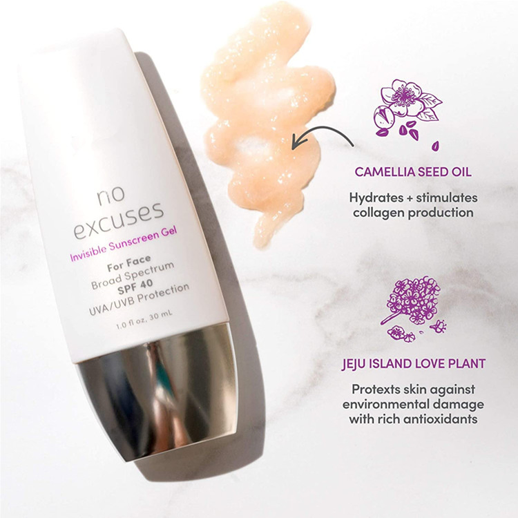 Korean Invisible Facial Moisturizing Sunscreen Gel Broad Spectrum SPF 40