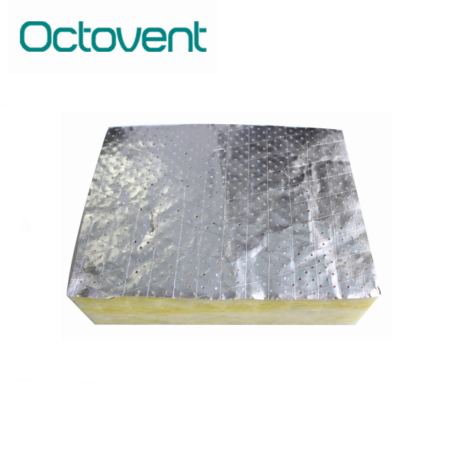 25/50/100mm Thickness Heat and Cold Insulation Fiber Sound-Proof Ventilation Duct Foam Glass Wool