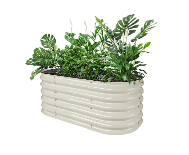 Raised Garden Bed Box Kit for Gardening Vegetables Galvanized Outdoor Planter Modern Metal Garden Fencing Garden Bed Modular Corrugated Metal