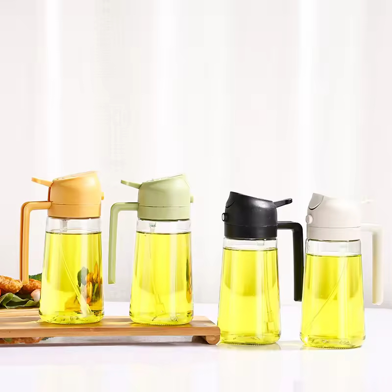 High Quality 450ml 470ml Kitchen Glass Oil Spray Bottle BBQ Air Fryer Salad Steak Kitchen Olive Oil Dispenser Spray Bottle