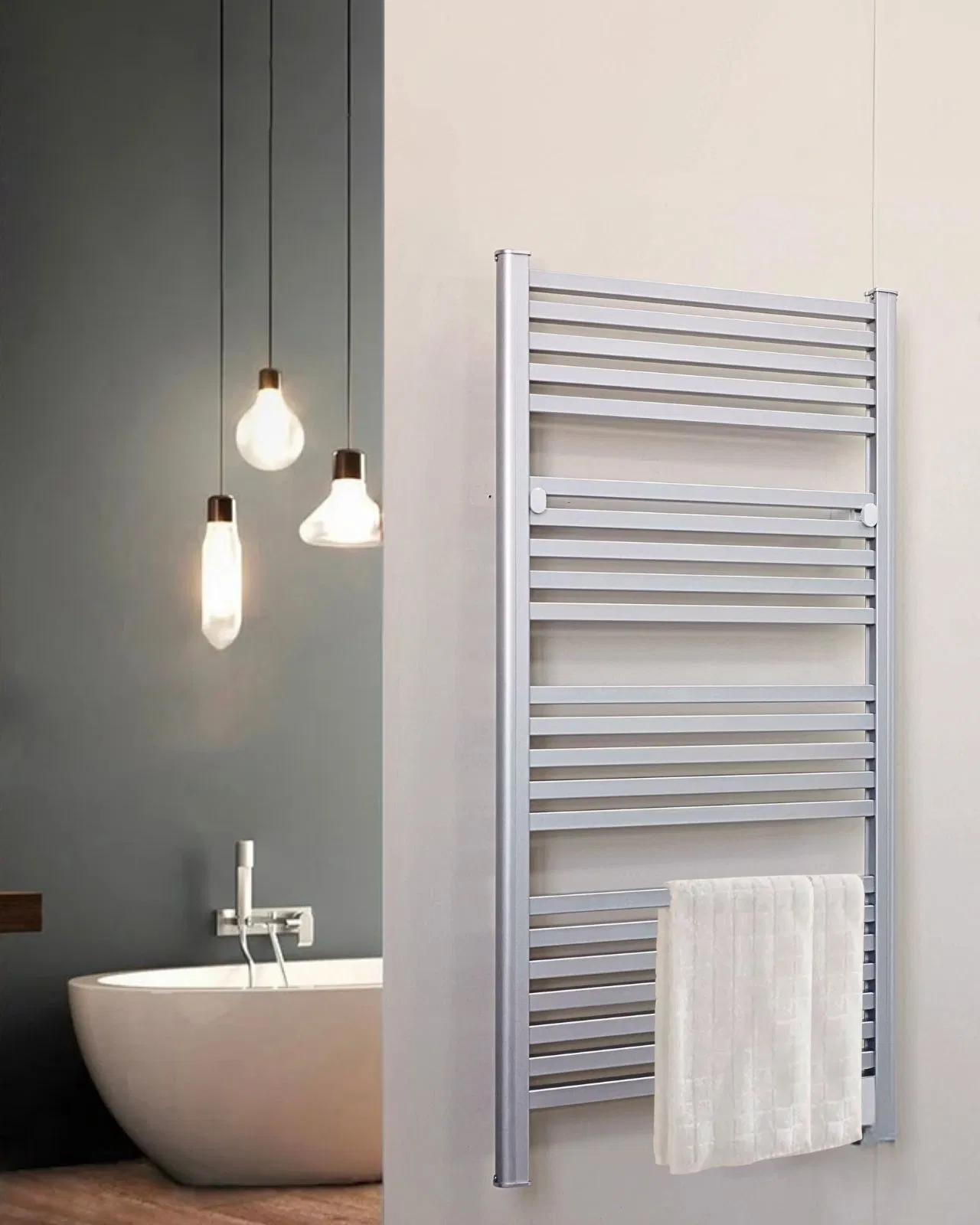 Coloured Straight Heated Towel Rail Choice of Size & Finish Towel Radiator