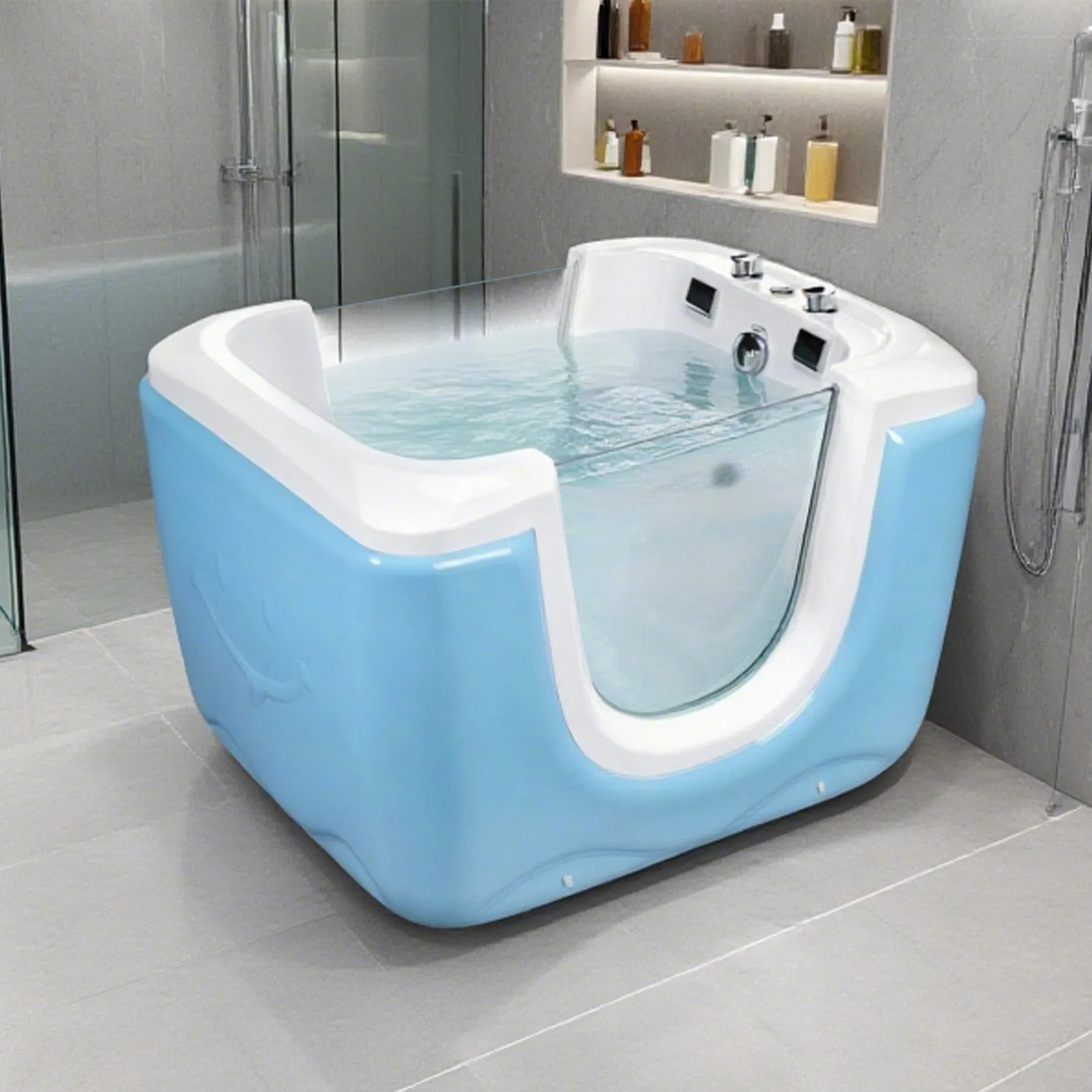 Детская ванночка с гидромассажем и воздушным насосом