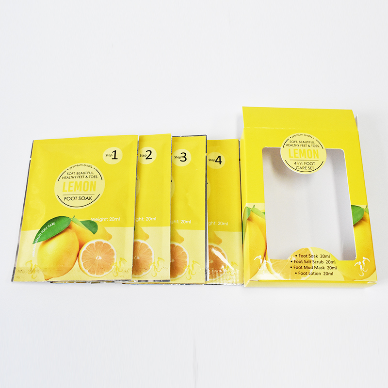 Lemon Moisturizing Exfoliating 4 in 1 Wholesale Feet Scrub Peeling off Foot Soak Pedicure Salt