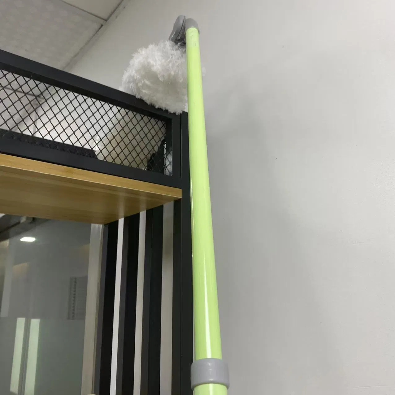 Masthome Telescopic Broom Duster Handle Detachable Flexible Feather Microfiber Cleaning Fan Duster