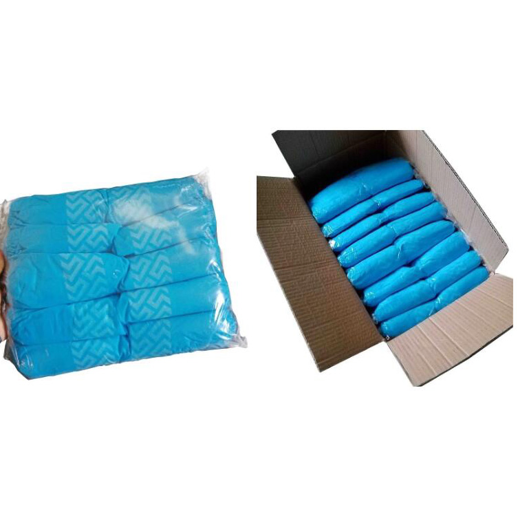 PP35GSM Disposable Non Woven Anti Slip/ Skid Blue Shoe Cover 17*40cm