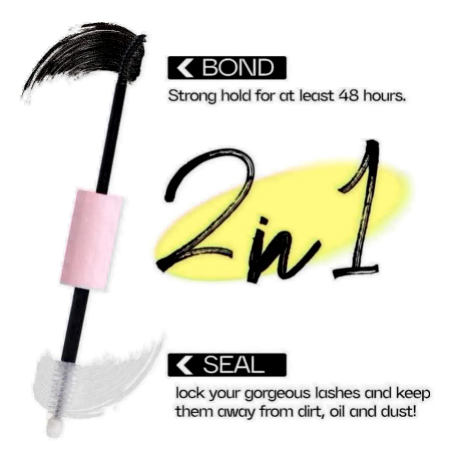 Professional Eyelash Adhesive with Fast-Drying Clear Seal for Extensions