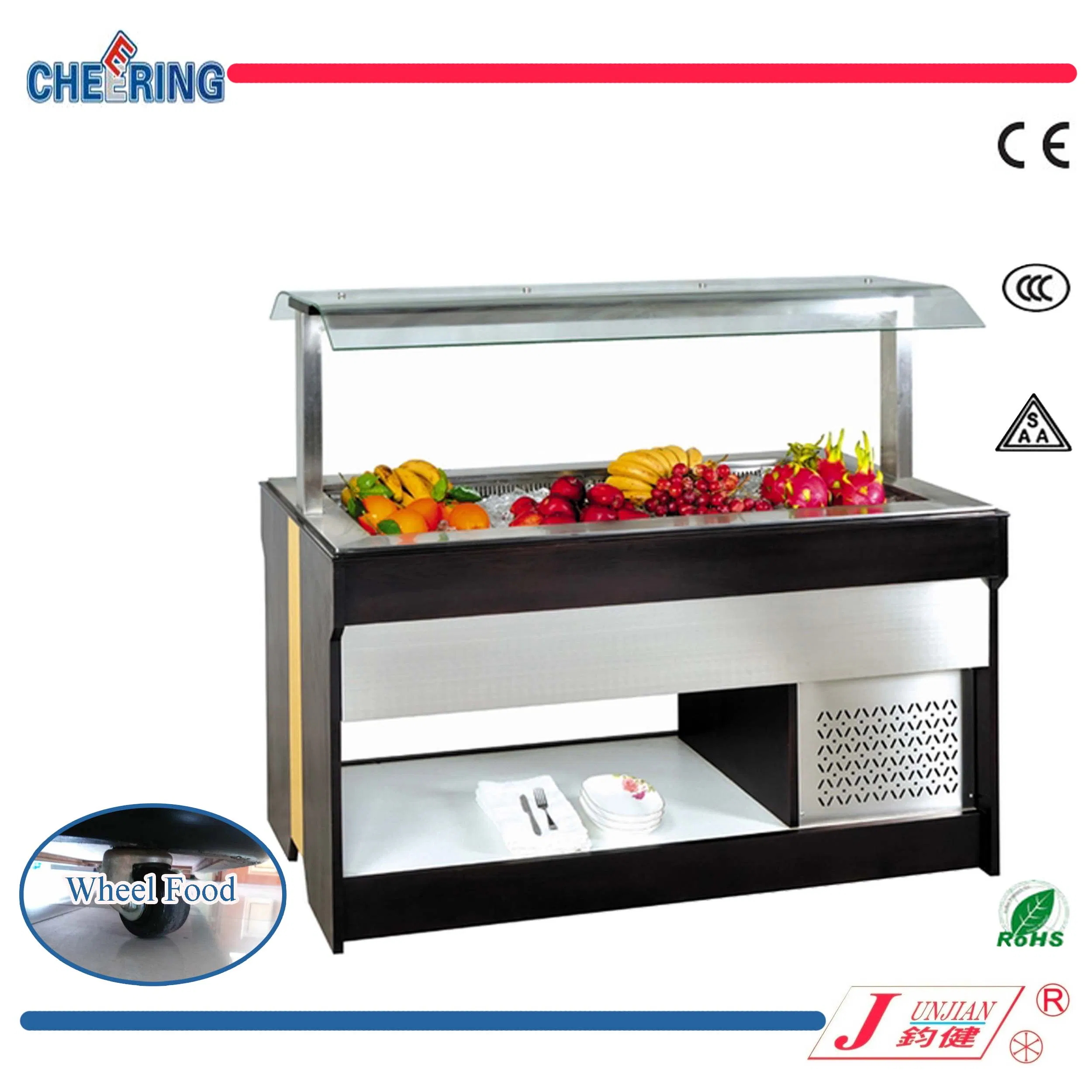 Cheering Marble Island Type Salad Bar Buffet Counter for Hotel Equipment