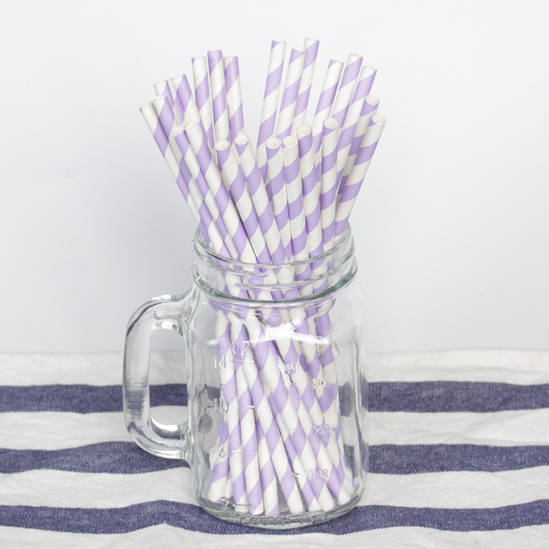 Eco Friendly Disposable Kraft Paper Straw Biodegradable Bubble Tea Paper Straw Individually