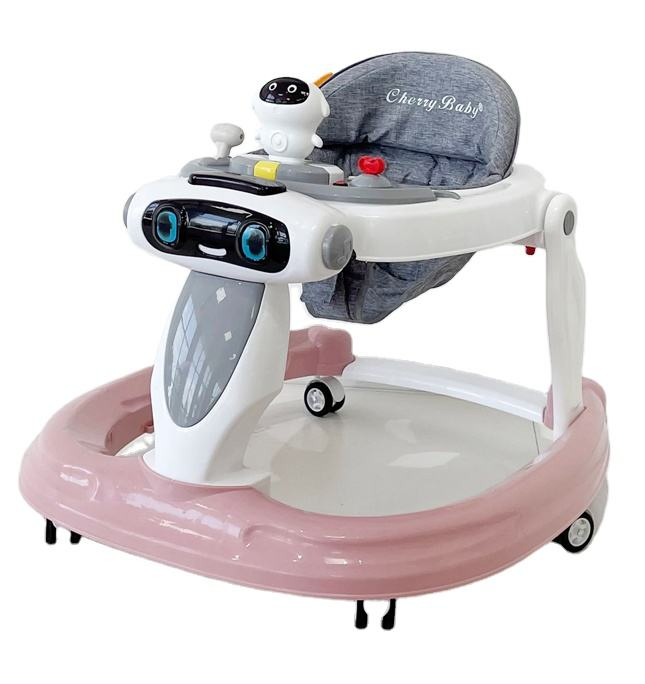 Multi-Functional Anti-Rollover Trolley Baby Walker with Anti-O-Legs Allowing Babies to Sit and Push The Starting Car