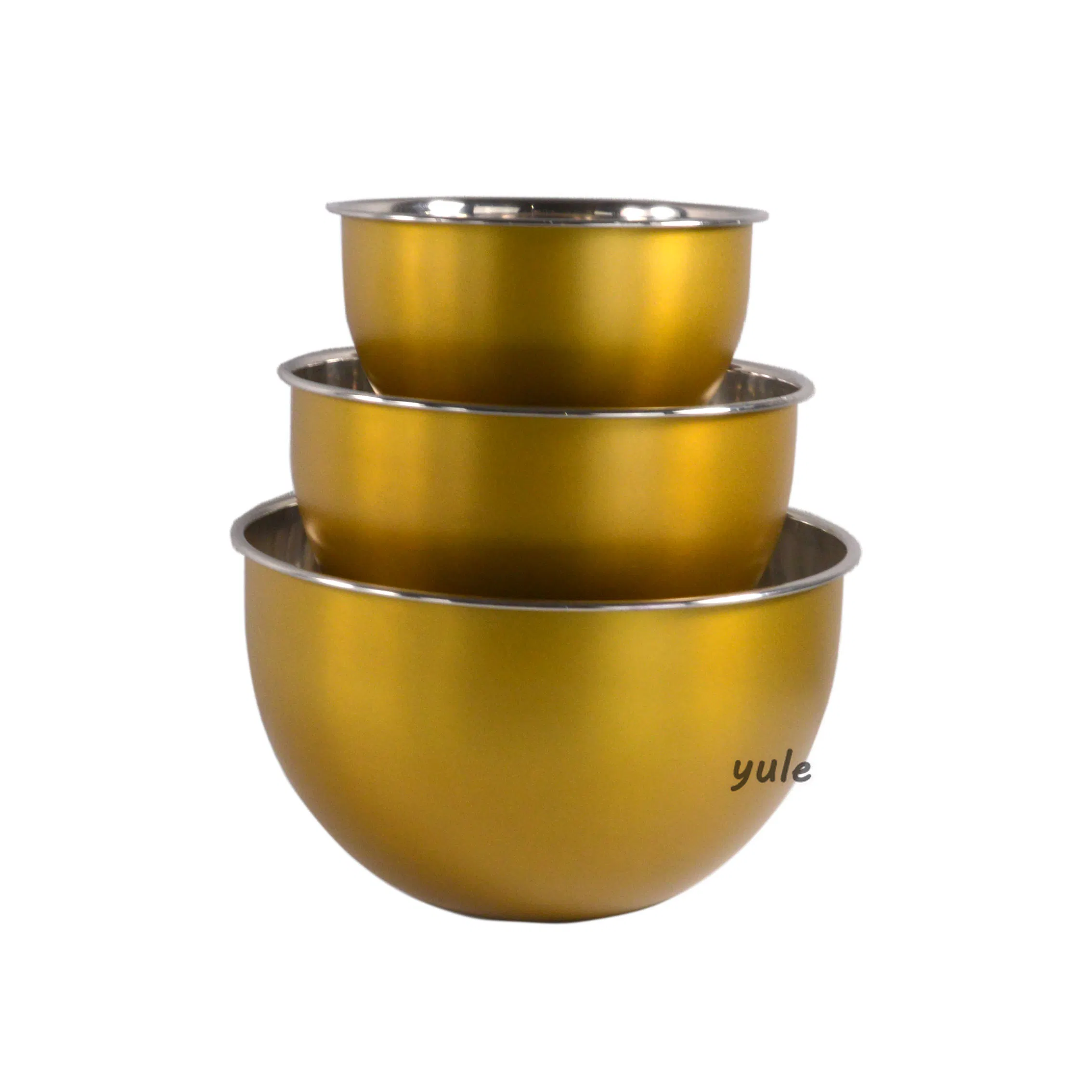 Gold Coating Color Cuisine Accessories Tool Stainless Steel Deep Spray Paint Mixing Bowl