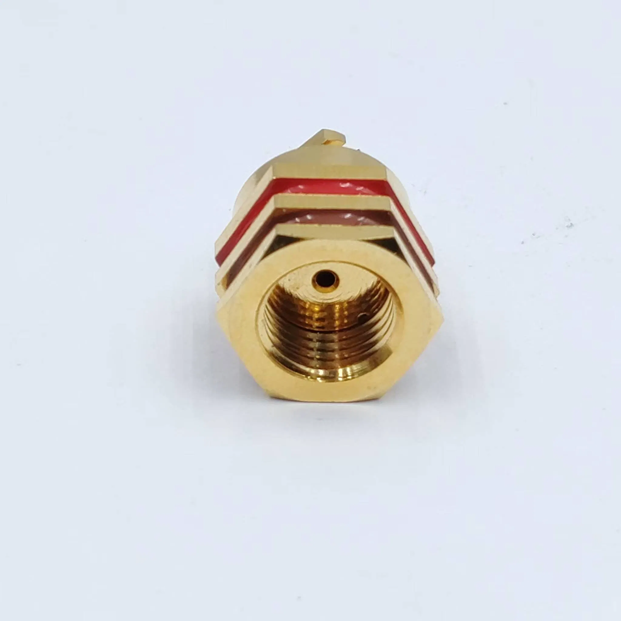 1015818 Precision Machined Hardware-Hot Melt Glue Gun 90 Degree Rotating Double Hole Nozzle Copper Heating Bag Carton Spraying