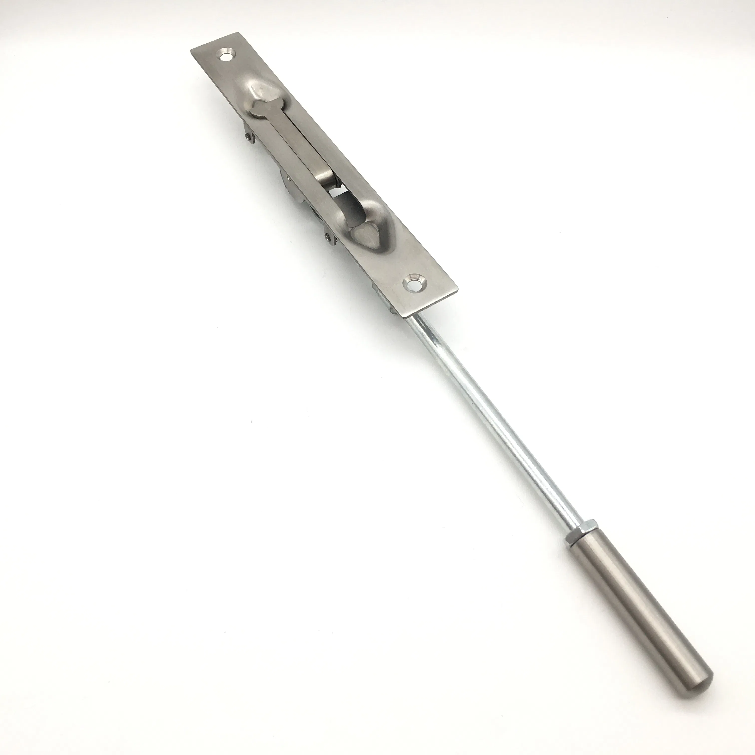 Solid Stainless Steel Extension Flush Bolt in Satin Nickel