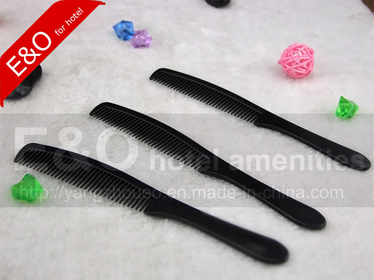 Hotel Amenities Black Long Plastic Comb