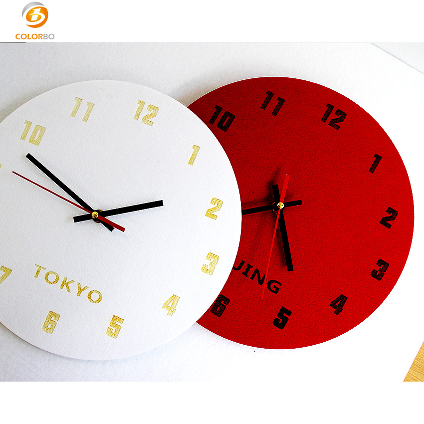 Polyester Fiber Decoration Furniture Acoustic Wall Clock