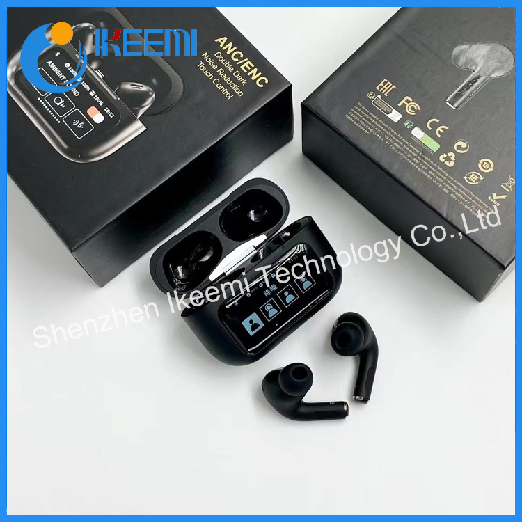 Newest Wireless Earphones A9 PRO Tws Headphones Anc Touch Screen Noise Cancelling Earbuds