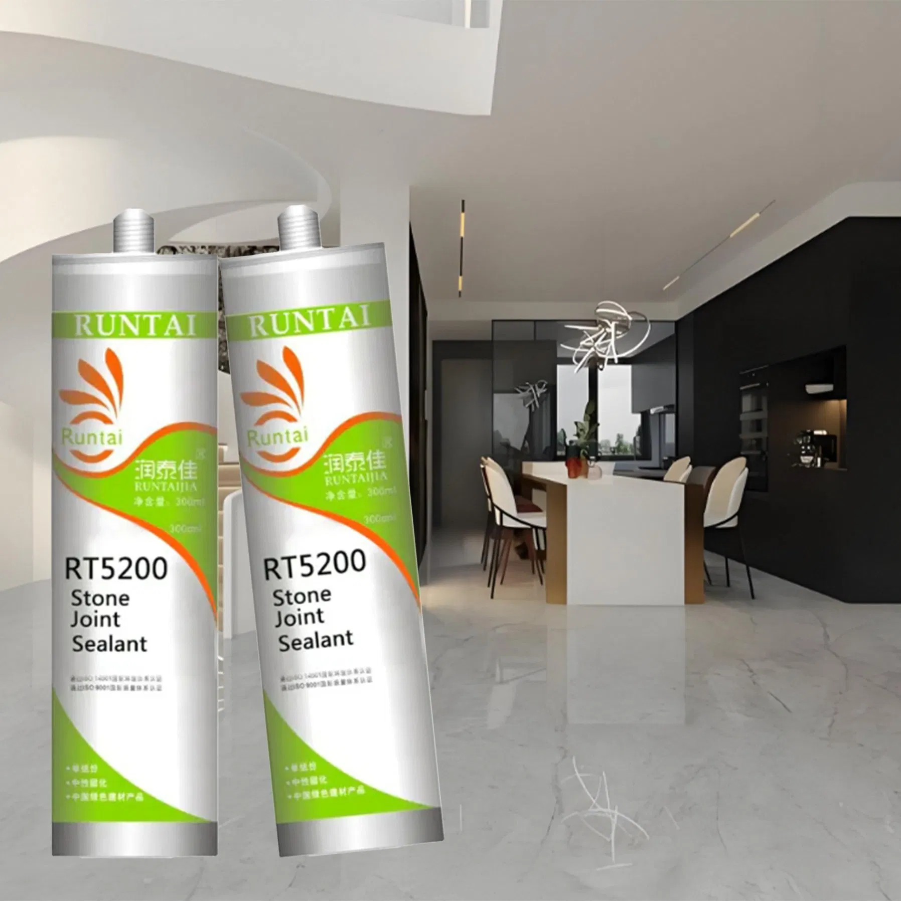 Runtai High Performance Neutral Cure Silicone Mildew Resistant Marble Glue for Stone