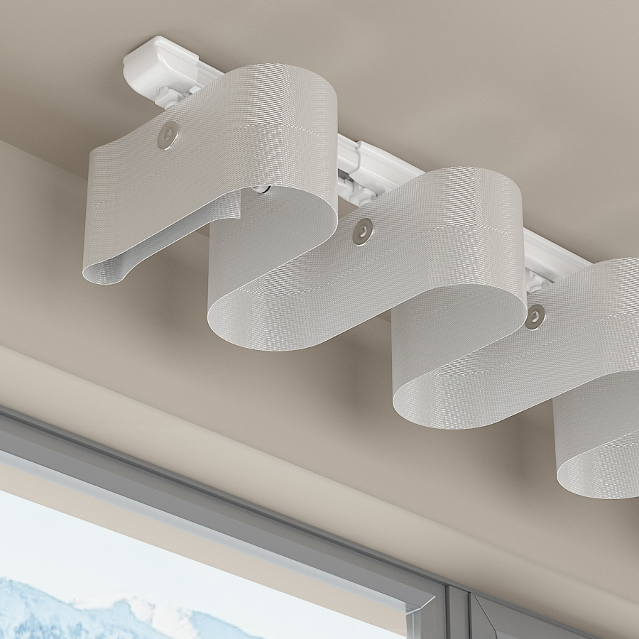 Modern Snake S-Wave Complete Ceiling Track with Accessories Extendable Track Rail