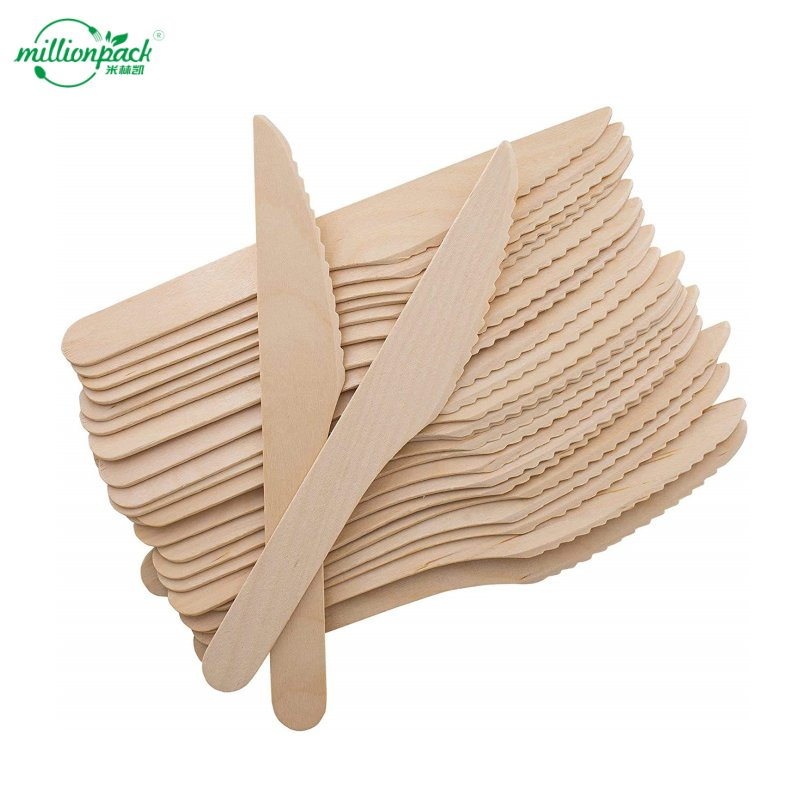Smooth Finish Lightweight Wooden Knife for Delicate Desserts and Pastry Serving