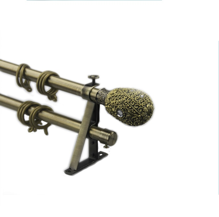 28+19mm Curtain Rod Set Iron Curtain Rods Curtains Ring Black Gold White Accessories Electroplating Customize Metal OEM Window