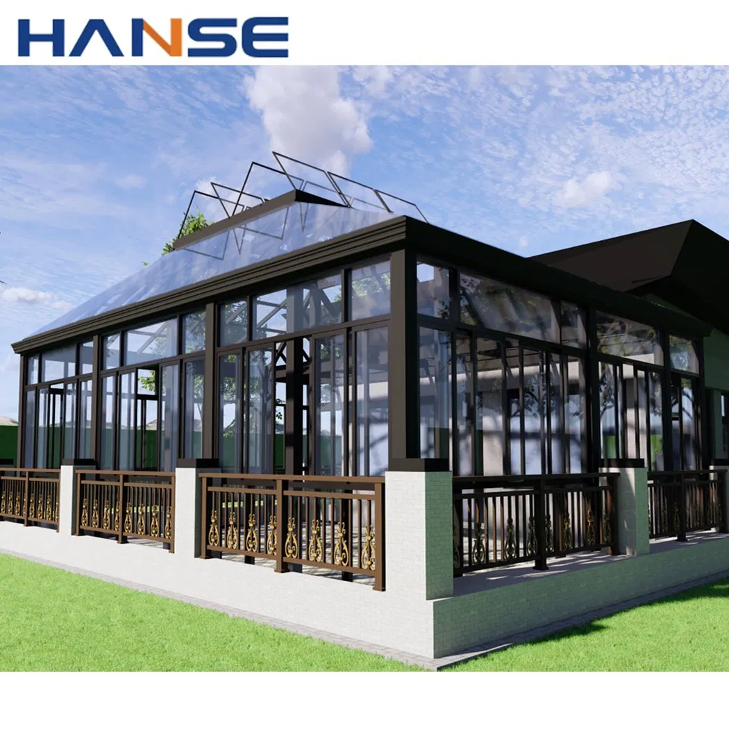 Aluminum Frame Glass Room Indoor Growing Greenhouse Aluminum Prefab Sunroom Prefabricated Triple Glazing Sun Shade Safety Glass Garden House Conservatory