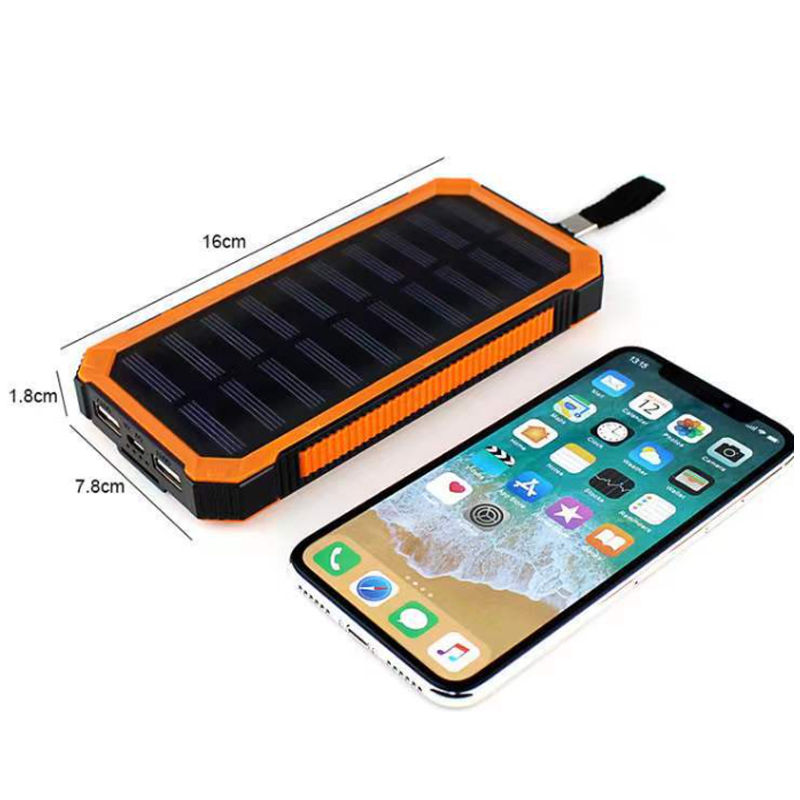 Портативный солнечный пауэрбанк 20000mAh для телефона